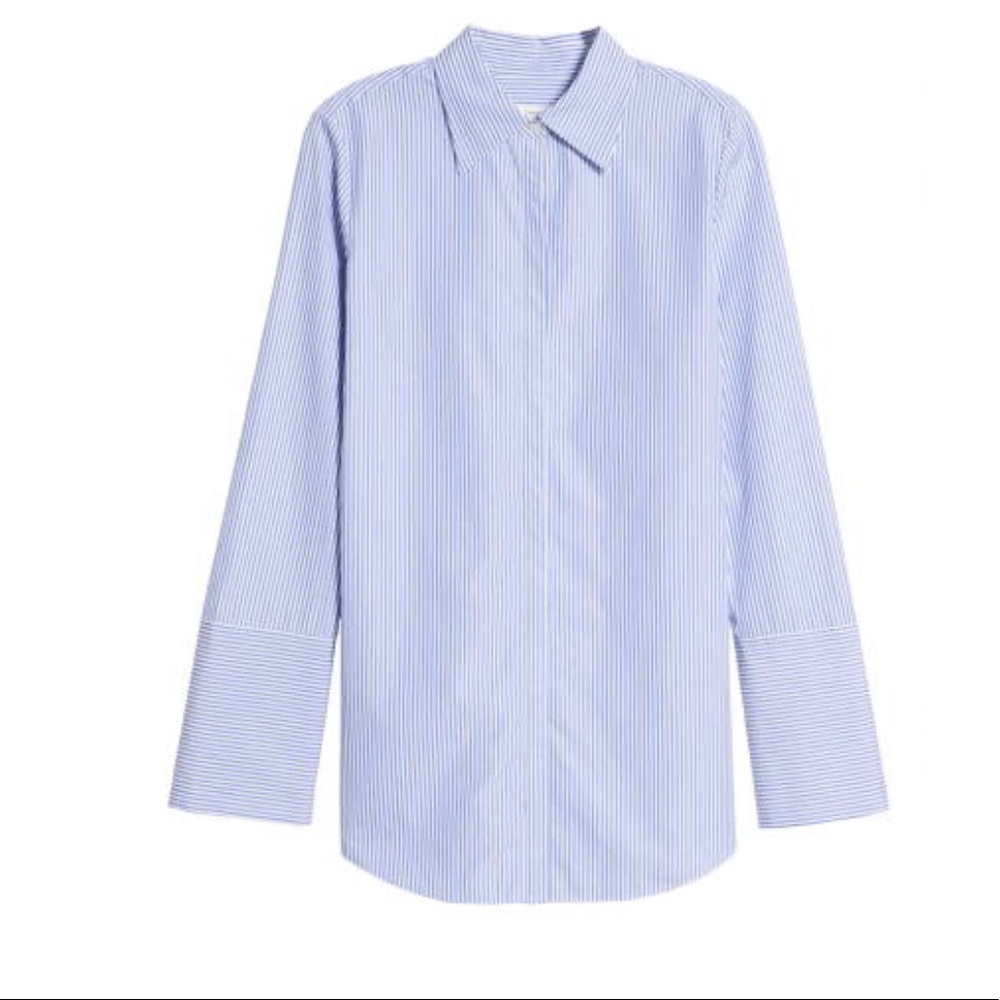 Lewit Exaggerated Cuff Stripe Shirt